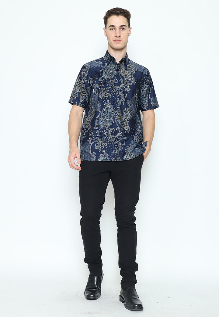 Hadinata Batik Kemeja Pendek Superfine Samudra Sundari