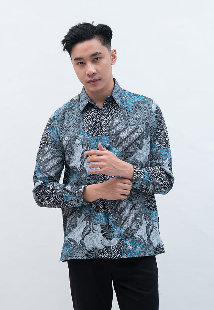 Hadinata Batik Pria Kemeja Panjang Furing Laksamana Laksmi