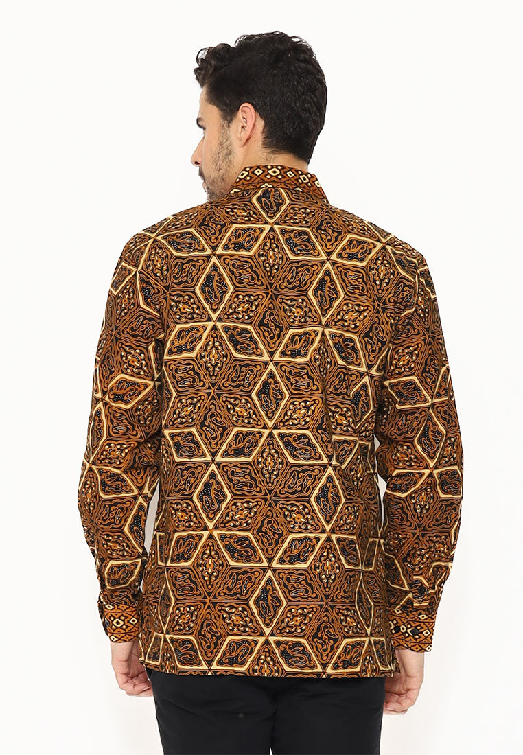 Hadinata Batik Tulis Cap Kemeja Panjang Furing Pria Manggala