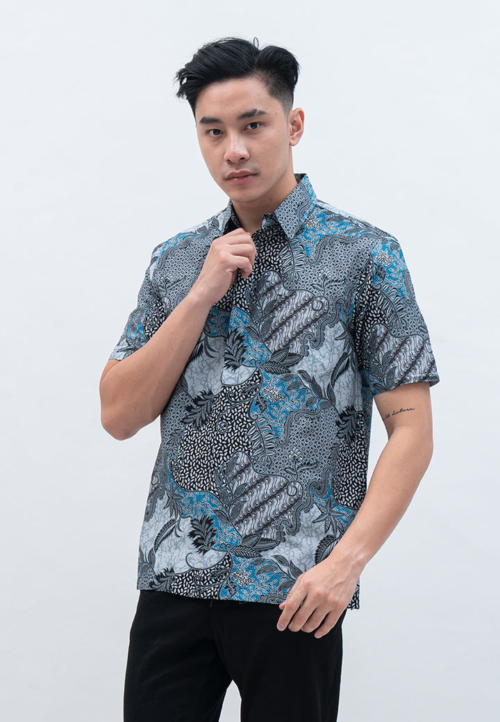 Hadinata Batik Pria Kemeja Pendek Laksamana Laksmi