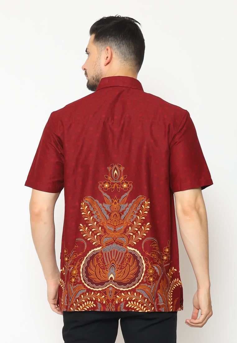 Hadinata Batik Pria Kemeja Pendek Lateef Laila