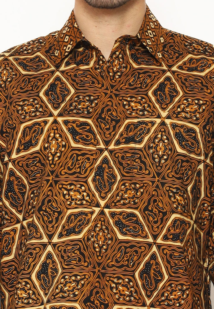 Hadinata Batik Tulis Cap Kemeja Panjang Furing Pria Manggala