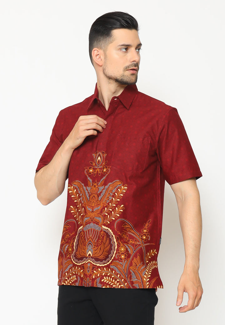 Hadinata Batik Pria Kemeja Pendek Lateef Laila