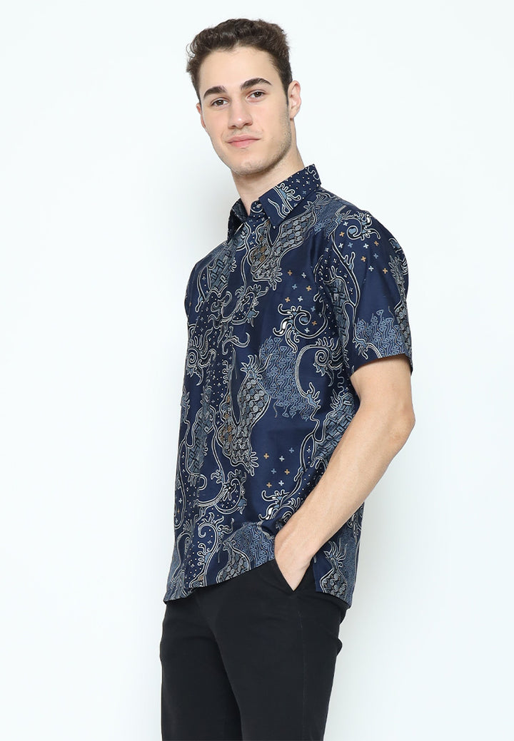 Hadinata Batik Kemeja Pendek Superfine Samudra Sundari