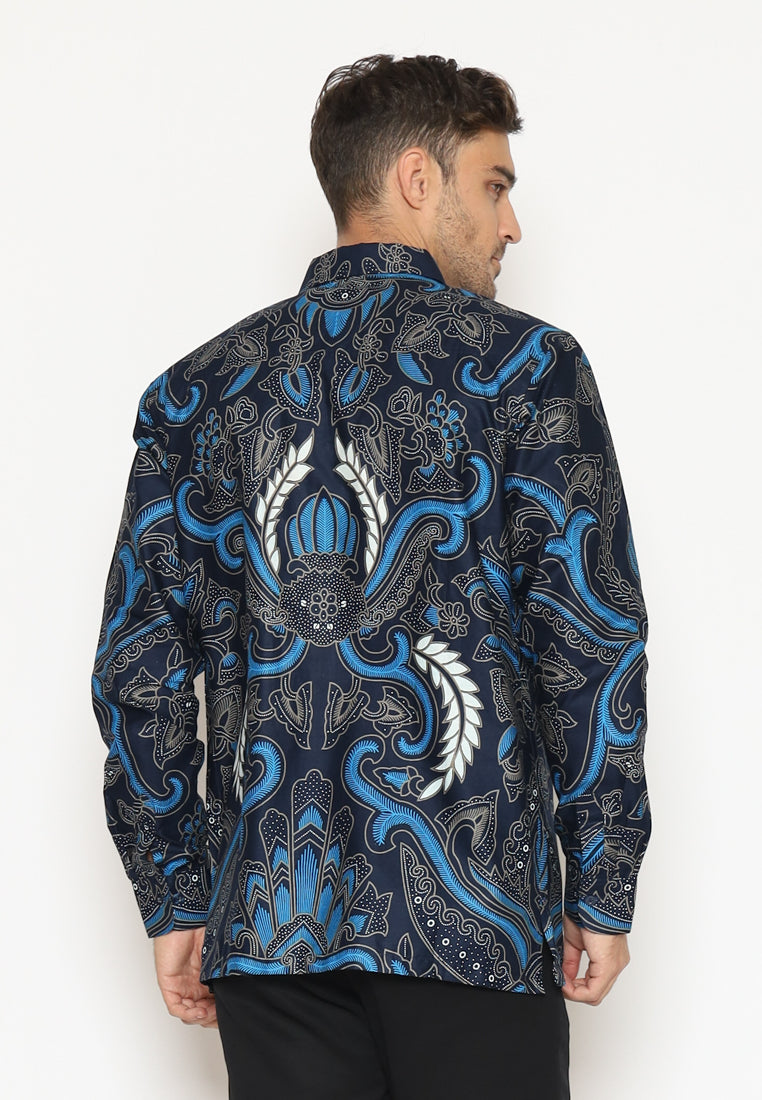 Hadinata Batik Pria Kemeja Panjang Furing SlimFit Zack Zenna