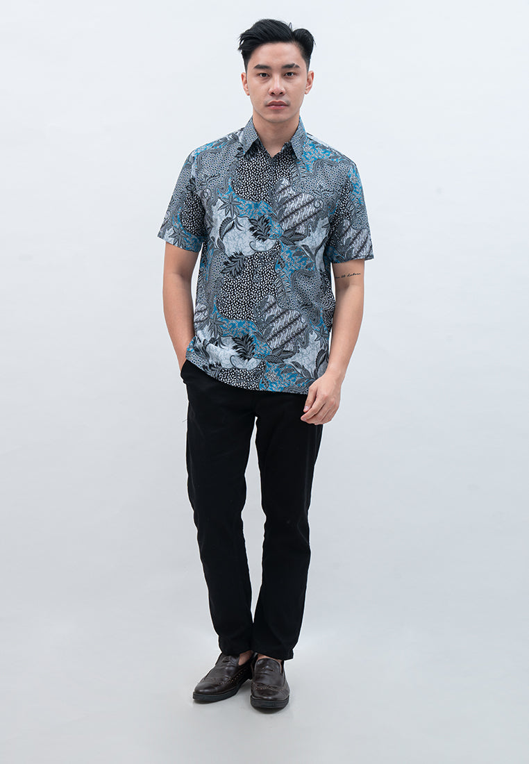 Hadinata Batik Pria Kemeja Pendek Laksamana Laksmi