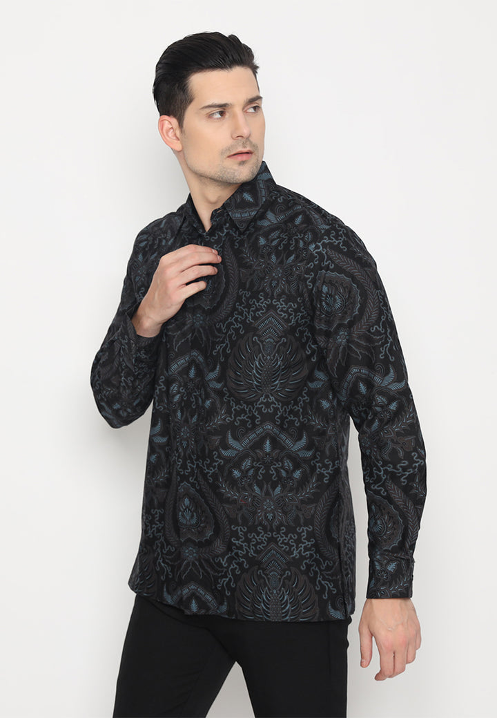 Hadinata Batik Pria Kemeja Panjang Furing Surya Swati