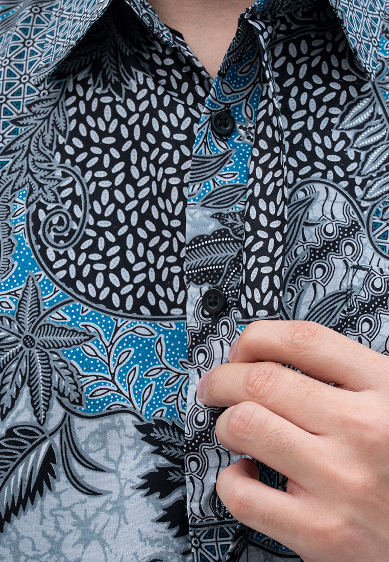 Hadinata Batik Pria Kemeja Panjang Furing Laksamana Laksmi