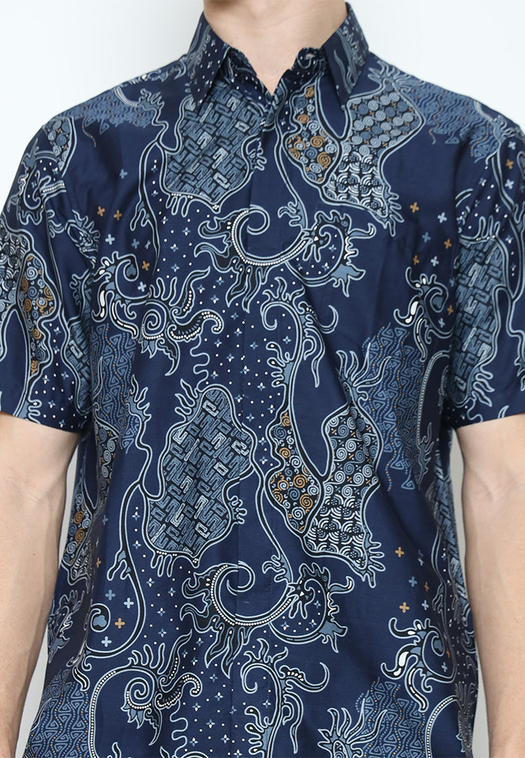 Hadinata Batik Kemeja Pendek Superfine Samudra Sundari