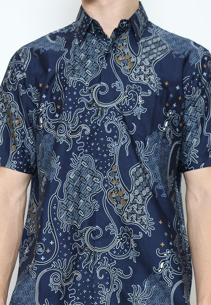 Hadinata Batik Kemeja Pendek Superfine Samudra Sundari