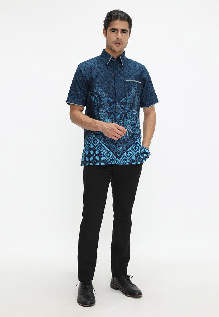 Hadinata Embroidery Batik Kemeja Pendek Yudisthira