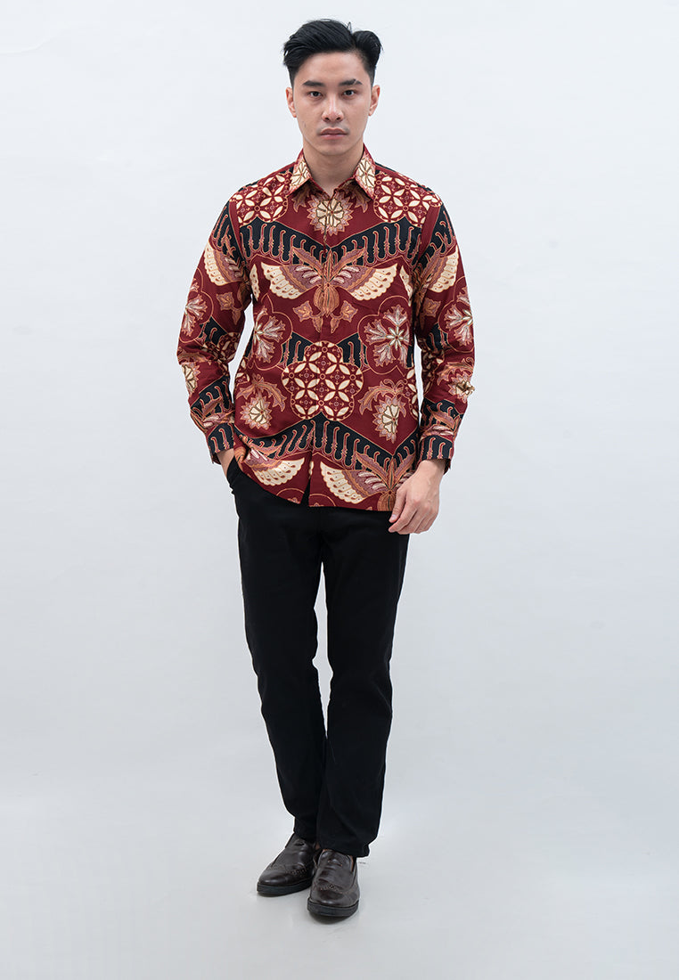 Hadinata Batik Pria Kemeja Panjang Furing Arief Amanda