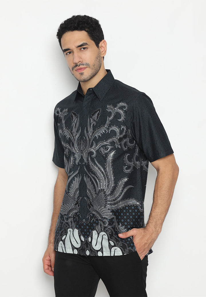 Hadinata Batik Pria Kemeja Pendek Slimfit Ranvir Ranita